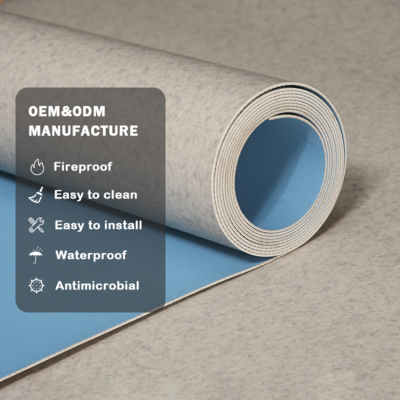 Beli Huaao Waterproof 2mm PVC Vinyl Flooring Roll Lantai Plastik untuk Rumah Ruang Tinggal Interior Gunakan 2mm vinyl lantai waterproof floor roll lantai interior online manufacture