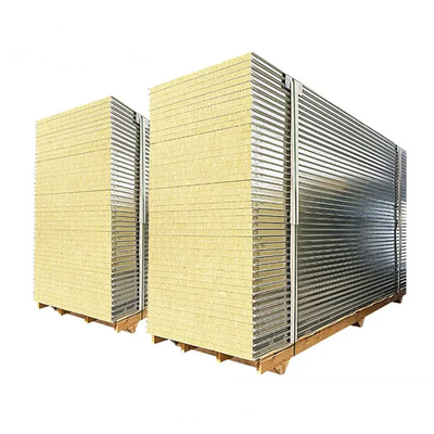 Beli Panel Sandwich Ruang Bersih Baja Isolasi Suara Termal Huuao 50mm 75mm 100mm Panel Wol Batu untuk Gudang online manufacture
