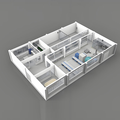 Beli Huuao Modular Clean Room Lab Laboratory Dust Free ISO 5 Cleanroom for Pharmaceuticals Clean Room online manufacture