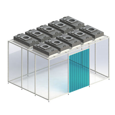 Beli HUAAO Bengkel Medis Kustom Ruang Bersih Modular Portabel H13/H14 Filter Tahan Api Ramah Lingkungan pembuatan online