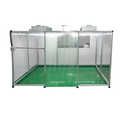 Beli HUAAO GMP Modular Ruang Bersih Dinding Lunak Portabel Aliran Udara Laminar Bebas Debu Minimalis untuk Penggunaan Rumah Sakit Bengkel pembuatan online
