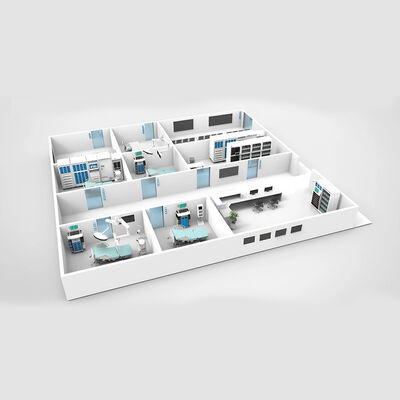 Beli HUAAO GMP Standar ISO7 Dust-Free Fireproof Modern Modular Cleanroom untuk Workshop/Hospital Free Design 200 Meter persegi MOQ pembuatan online