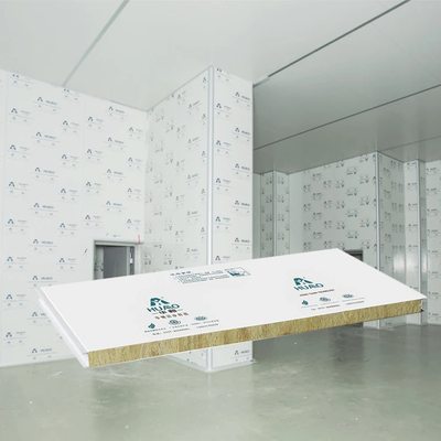 Rock Wool Machine Made Cleanroom Sandwich Panel Isolasi Suara 950mm 1150mm Lebar