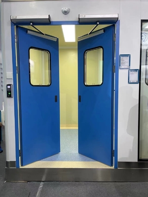Fireproof Steel Double Cleanroom Door, Rumah Sakit Pintu Darurat Standar GMP