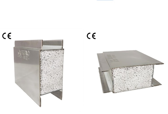 Instainless Steel Rock Wool MGO PU Cleanroom Sandwich Panel Isolasi Suara