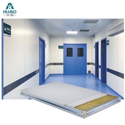 Fireproof dan insulasi panas Panel Sandwich Rock Wool Panel Kamar Dingin