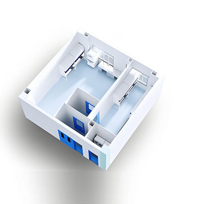 Huuao Sistem Modular Perlengkapan Ruang Bersih ISO 8 Proyek Turnkey Ruang Bersih Profesional Desain Ruang Bersih Prefabrikasi