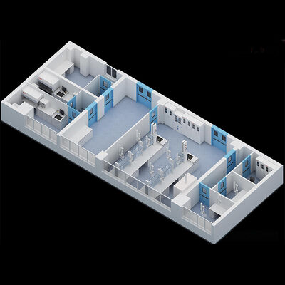 HUAAO Polyurethane Core Fireproof Ringan Ramah Lingkungan Rumah Sakit Minimalis Ruang Bersih Pembersih debu Lokakarya Panel Sandwich