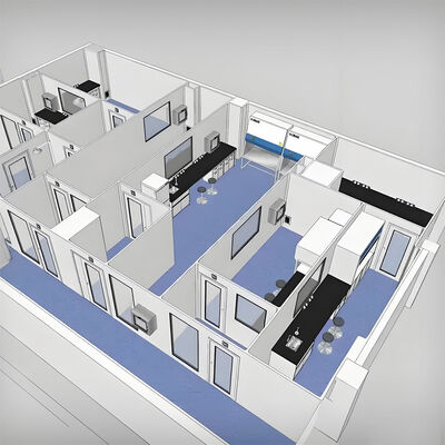 Rumah Sakit Kontainer Flat Pack HUAAO Rumah Kontainer Prefabrikasi Bergerak untuk Klinik Rumah Sakit Laboratorium Solusi Kustom Ruang Bersih