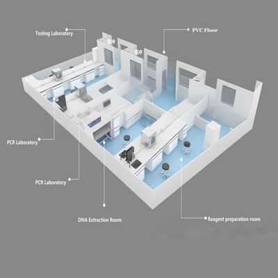 HUAAO Modern GMP Standard Modular Cleanroom ISO5-ISO9 Produsen Tahan Api Pemasok Proyek untuk Konstruksi Laboratorium Rumah Sakit